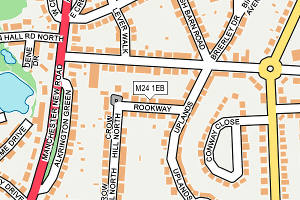 M24 1EB map - OS OpenMap – Local (Ordnance Survey)