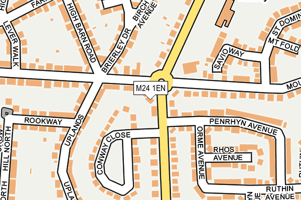 M24 1EN map - OS OpenMap – Local (Ordnance Survey)