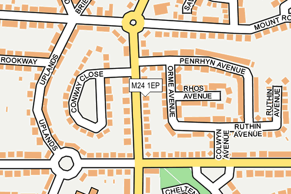 M24 1EP map - OS OpenMap – Local (Ordnance Survey)