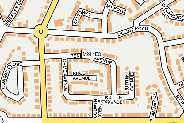 M24 1EQ map - OS OpenMap – Local (Ordnance Survey)