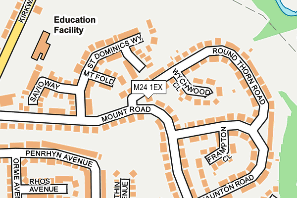 M24 1EX map - OS OpenMap – Local (Ordnance Survey)