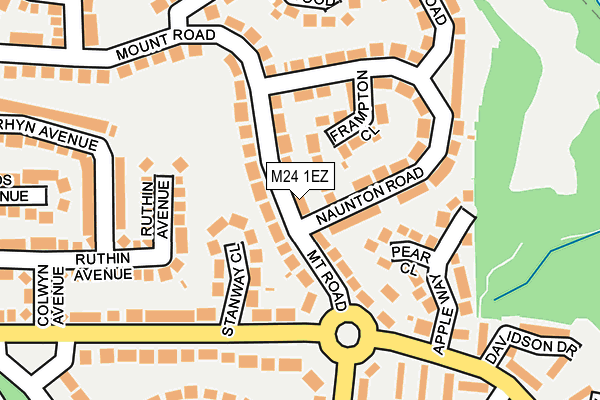 M24 1EZ map - OS OpenMap – Local (Ordnance Survey)