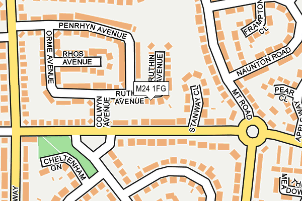M24 1FG map - OS OpenMap – Local (Ordnance Survey)