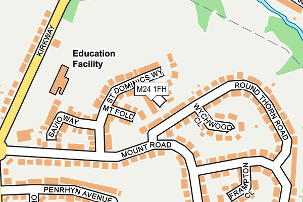 M24 1FH map - OS OpenMap – Local (Ordnance Survey)