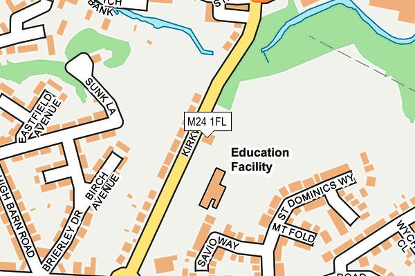 M24 1FL map - OS OpenMap – Local (Ordnance Survey)