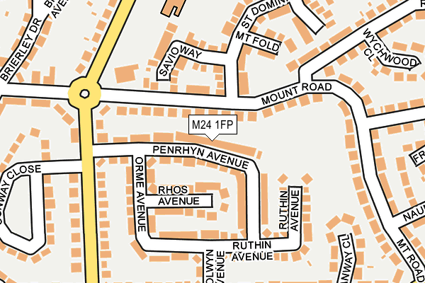 M24 1FP map - OS OpenMap – Local (Ordnance Survey)