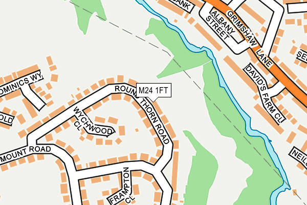 M24 1FT map - OS OpenMap – Local (Ordnance Survey)