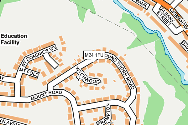 M24 1FU map - OS OpenMap – Local (Ordnance Survey)