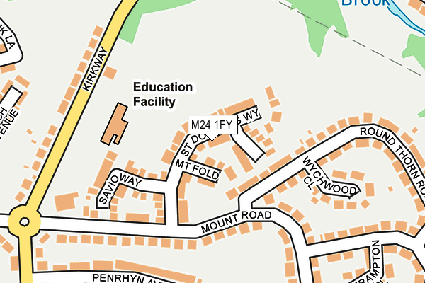 M24 1FY map - OS OpenMap – Local (Ordnance Survey)