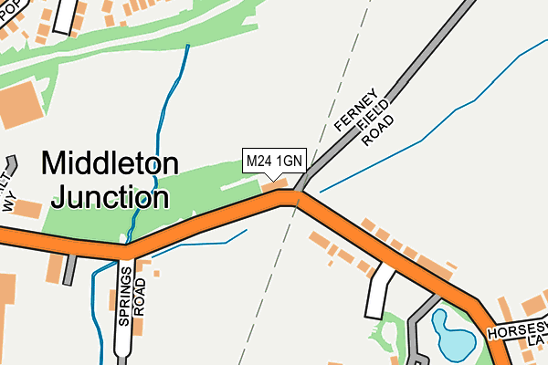 M24 1GN map - OS OpenMap – Local (Ordnance Survey)