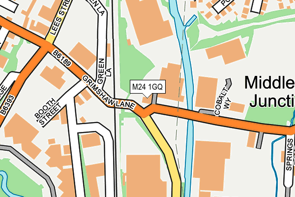 M24 1GQ map - OS OpenMap – Local (Ordnance Survey)