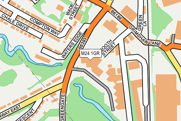 M24 1GR map - OS OpenMap – Local (Ordnance Survey)