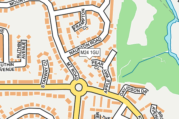 M24 1GU map - OS OpenMap – Local (Ordnance Survey)