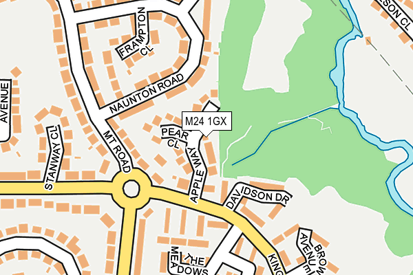 M24 1GX map - OS OpenMap – Local (Ordnance Survey)