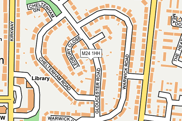 M24 1HH map - OS OpenMap – Local (Ordnance Survey)
