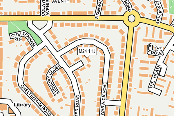 M24 1HJ map - OS OpenMap – Local (Ordnance Survey)
