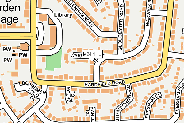 M24 1HL map - OS OpenMap – Local (Ordnance Survey)