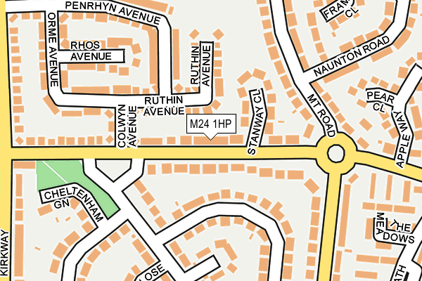 M24 1HP map - OS OpenMap – Local (Ordnance Survey)