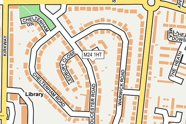 M24 1HT map - OS OpenMap – Local (Ordnance Survey)