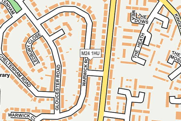 M24 1HU map - OS OpenMap – Local (Ordnance Survey)