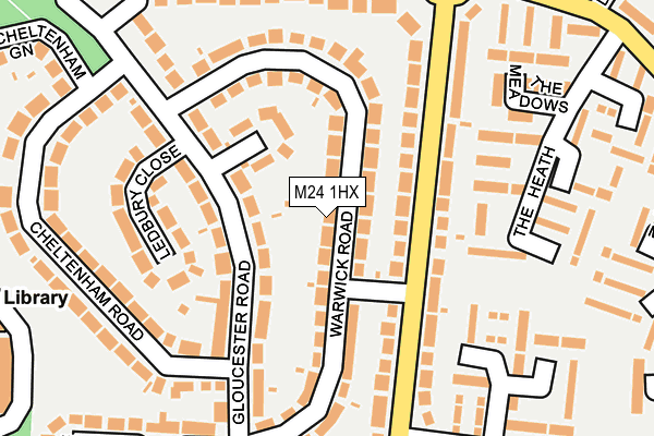 M24 1HX map - OS OpenMap – Local (Ordnance Survey)