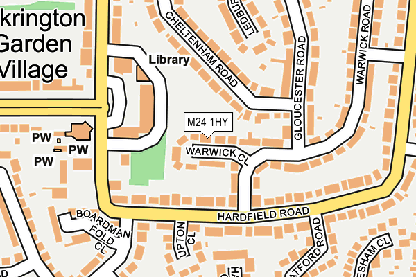 M24 1HY map - OS OpenMap – Local (Ordnance Survey)