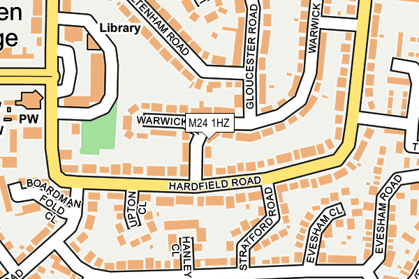 M24 1HZ map - OS OpenMap – Local (Ordnance Survey)