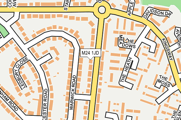 M24 1JD map - OS OpenMap – Local (Ordnance Survey)