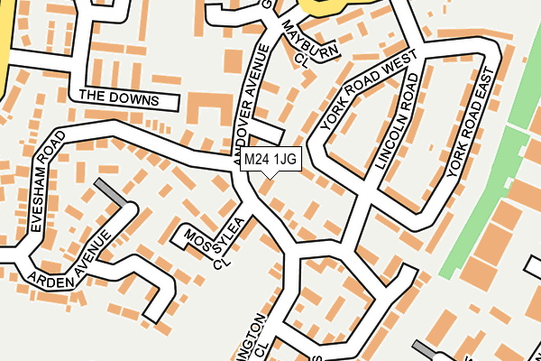 M24 1JG map - OS OpenMap – Local (Ordnance Survey)