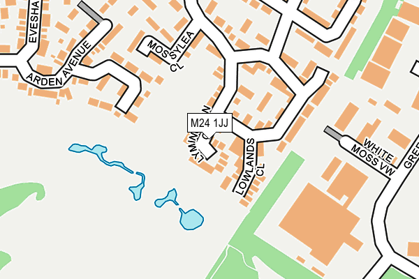 M24 1JJ map - OS OpenMap – Local (Ordnance Survey)