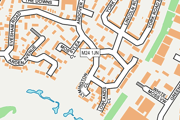 M24 1JN map - OS OpenMap – Local (Ordnance Survey)