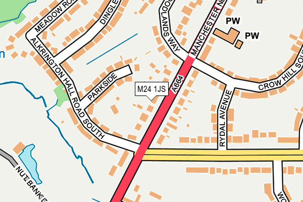 M24 1JS map - OS OpenMap – Local (Ordnance Survey)