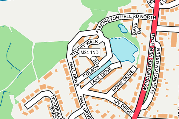M24 1ND map - OS OpenMap – Local (Ordnance Survey)
