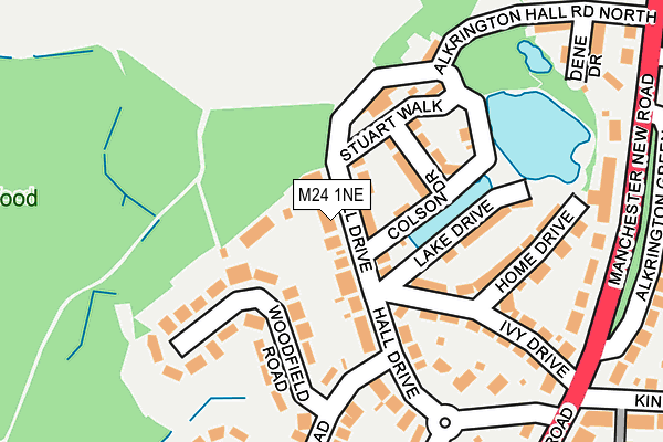 M24 1NE map - OS OpenMap – Local (Ordnance Survey)
