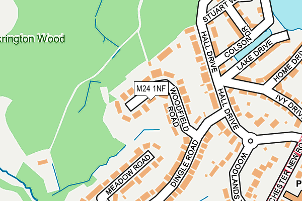 M24 1NF map - OS OpenMap – Local (Ordnance Survey)