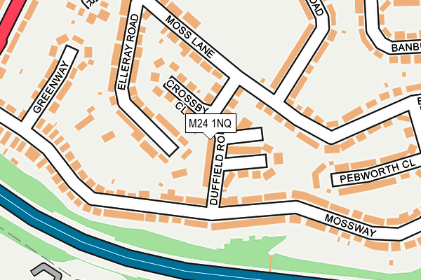 M24 1NQ map - OS OpenMap – Local (Ordnance Survey)