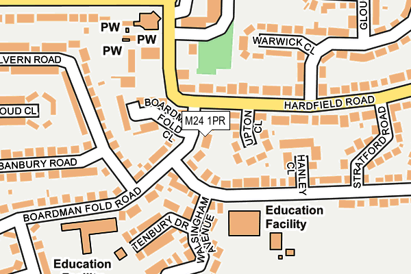 M24 1PR map - OS OpenMap – Local (Ordnance Survey)