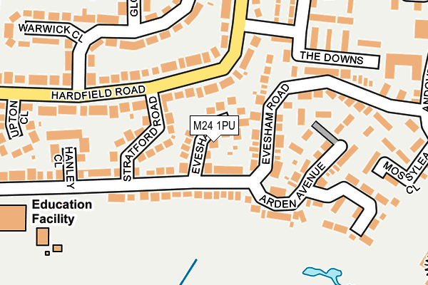 M24 1PU map - OS OpenMap – Local (Ordnance Survey)