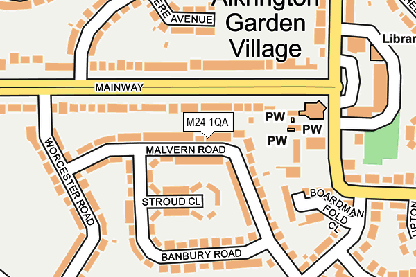 M24 1QA map - OS OpenMap – Local (Ordnance Survey)