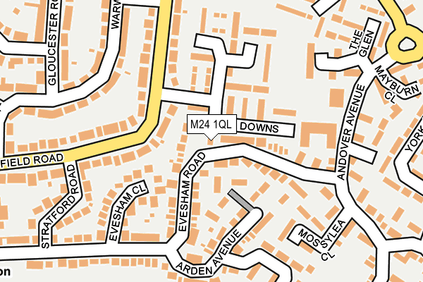 M24 1QL map - OS OpenMap – Local (Ordnance Survey)