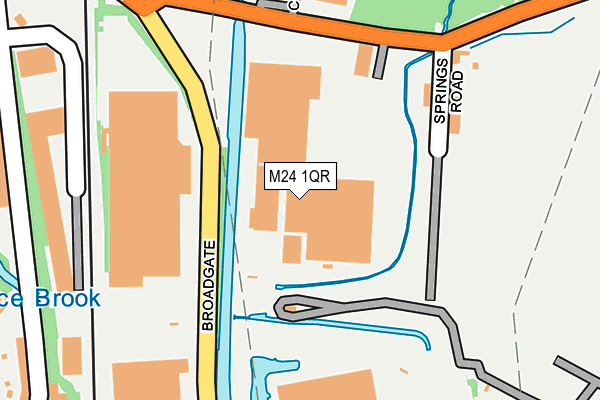 M24 1QR map - OS OpenMap – Local (Ordnance Survey)