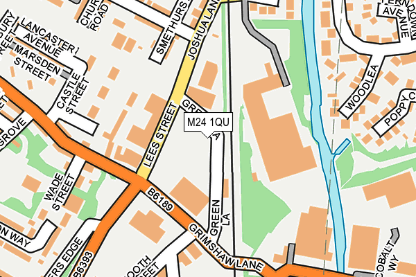 M24 1QU map - OS OpenMap – Local (Ordnance Survey)