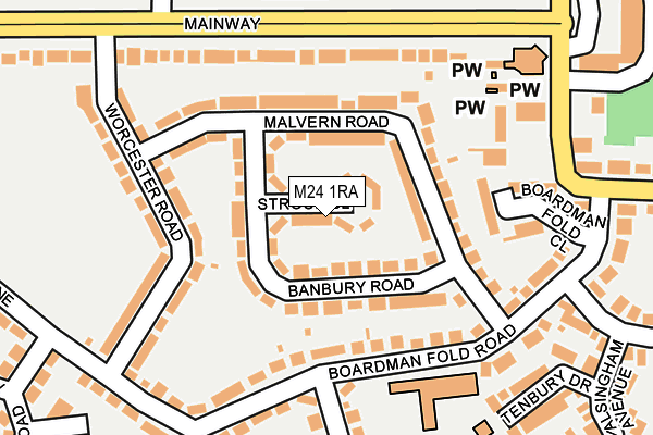 M24 1RA map - OS OpenMap – Local (Ordnance Survey)