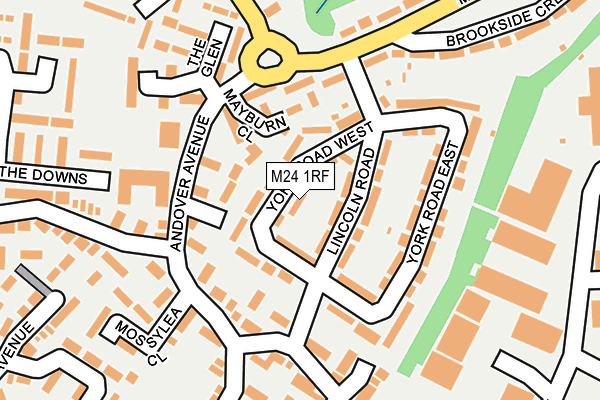 M24 1RF map - OS OpenMap – Local (Ordnance Survey)