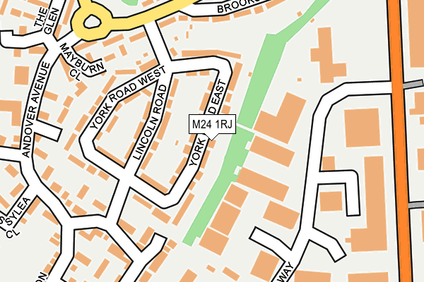 M24 1RJ map - OS OpenMap – Local (Ordnance Survey)