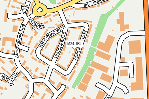 M24 1RL map - OS OpenMap – Local (Ordnance Survey)