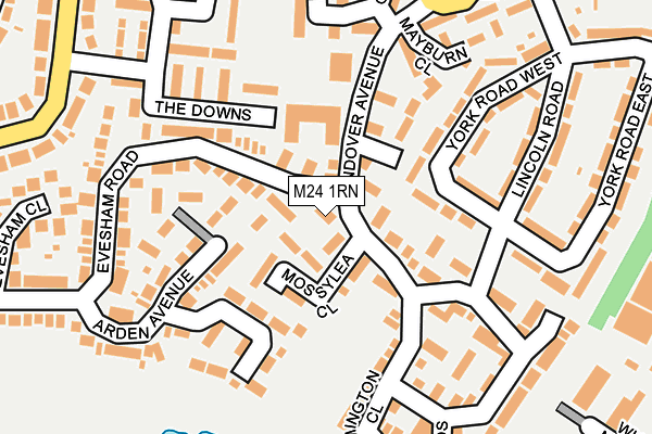 M24 1RN map - OS OpenMap – Local (Ordnance Survey)