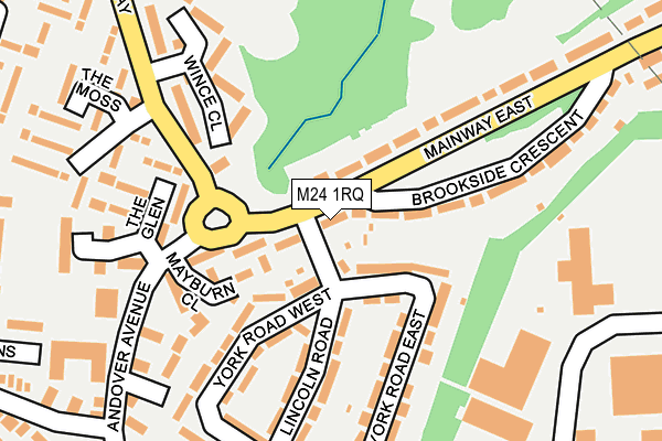 M24 1RQ map - OS OpenMap – Local (Ordnance Survey)