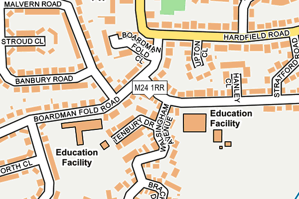 M24 1RR map - OS OpenMap – Local (Ordnance Survey)