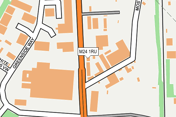 M24 1RU map - OS OpenMap – Local (Ordnance Survey)